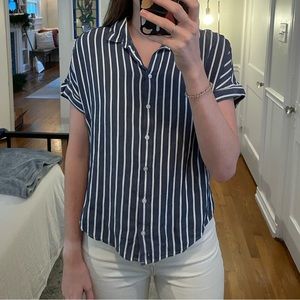 Banana Republic Striped Button Down
